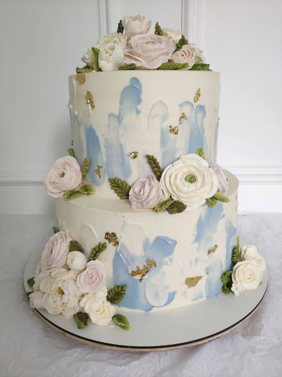 Работы учениц. Аникина Юлия / Кремовая флористика в корейской технике