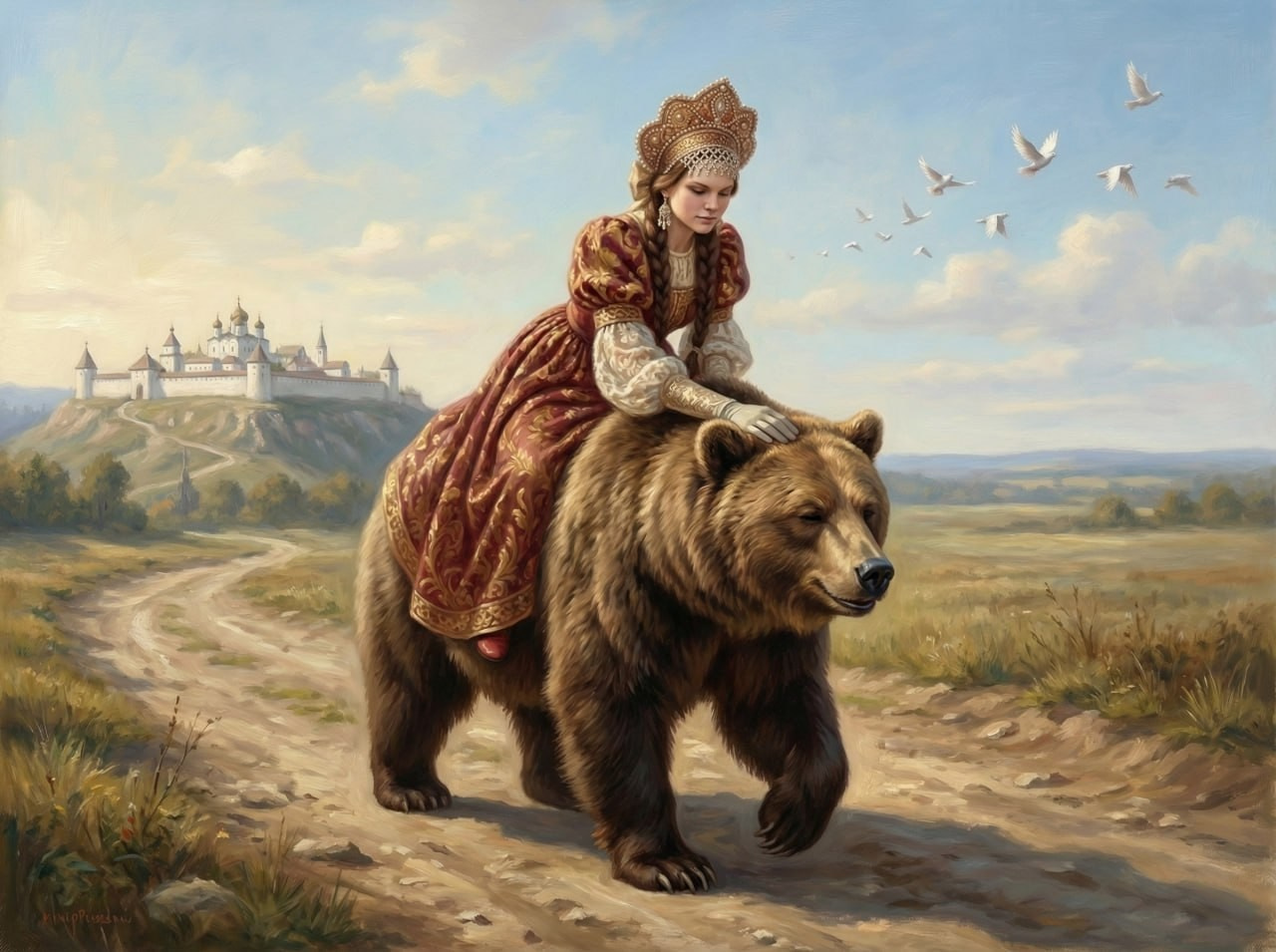 Варюша и медведь. Шаблоны и дизайны выпускных альбомов и фотокниг