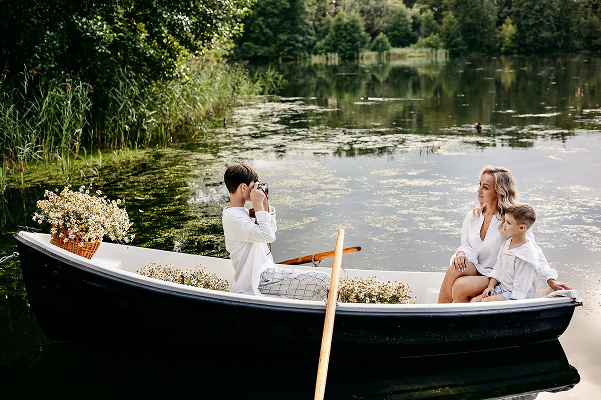 Цветочная лодка. Семейный и женский фотограф во Владимире Анастасия Грушина