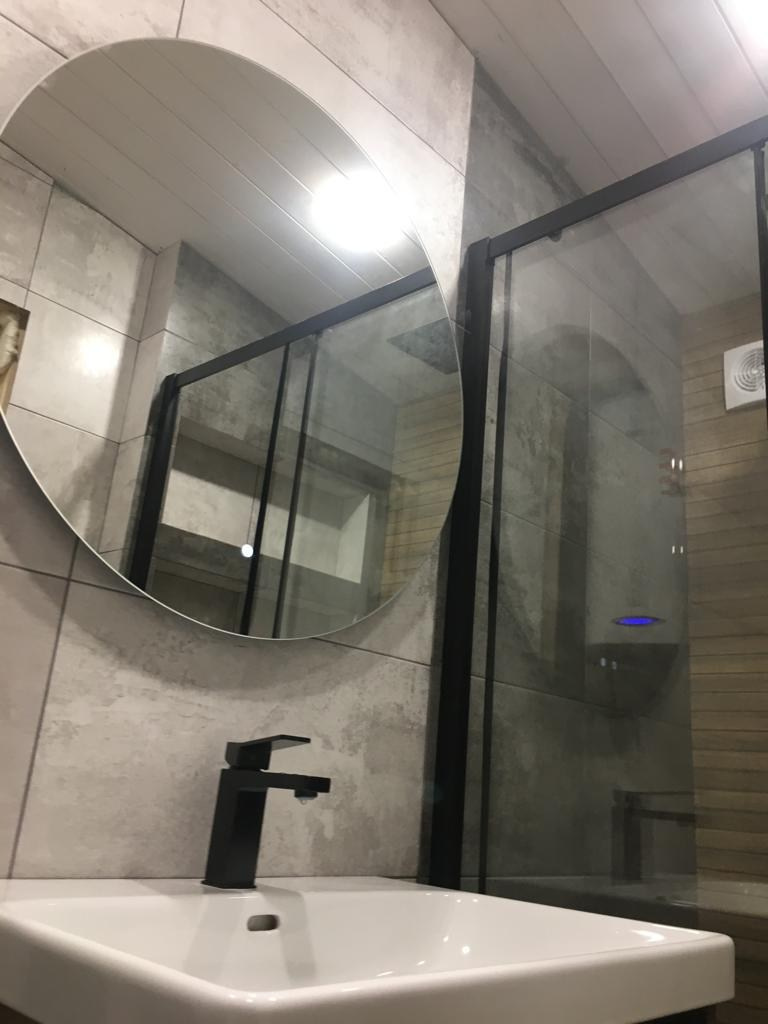 Ванная комната (с. Лесные Моркваши ул. Береговая д. 11). Ремонт санузла, туалета, ванной под ключ в Казани. Укладка плитки