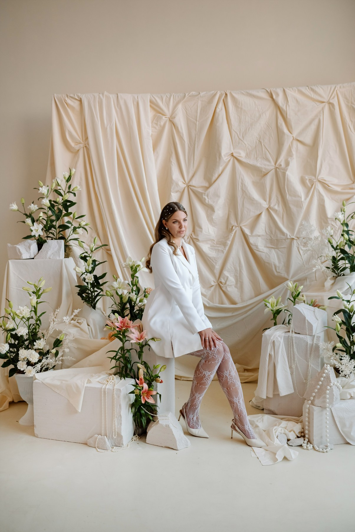 С цветами и жемчугом. Свадебный и сеейный фотограф в Санкт-Петербурге Елена Худякова