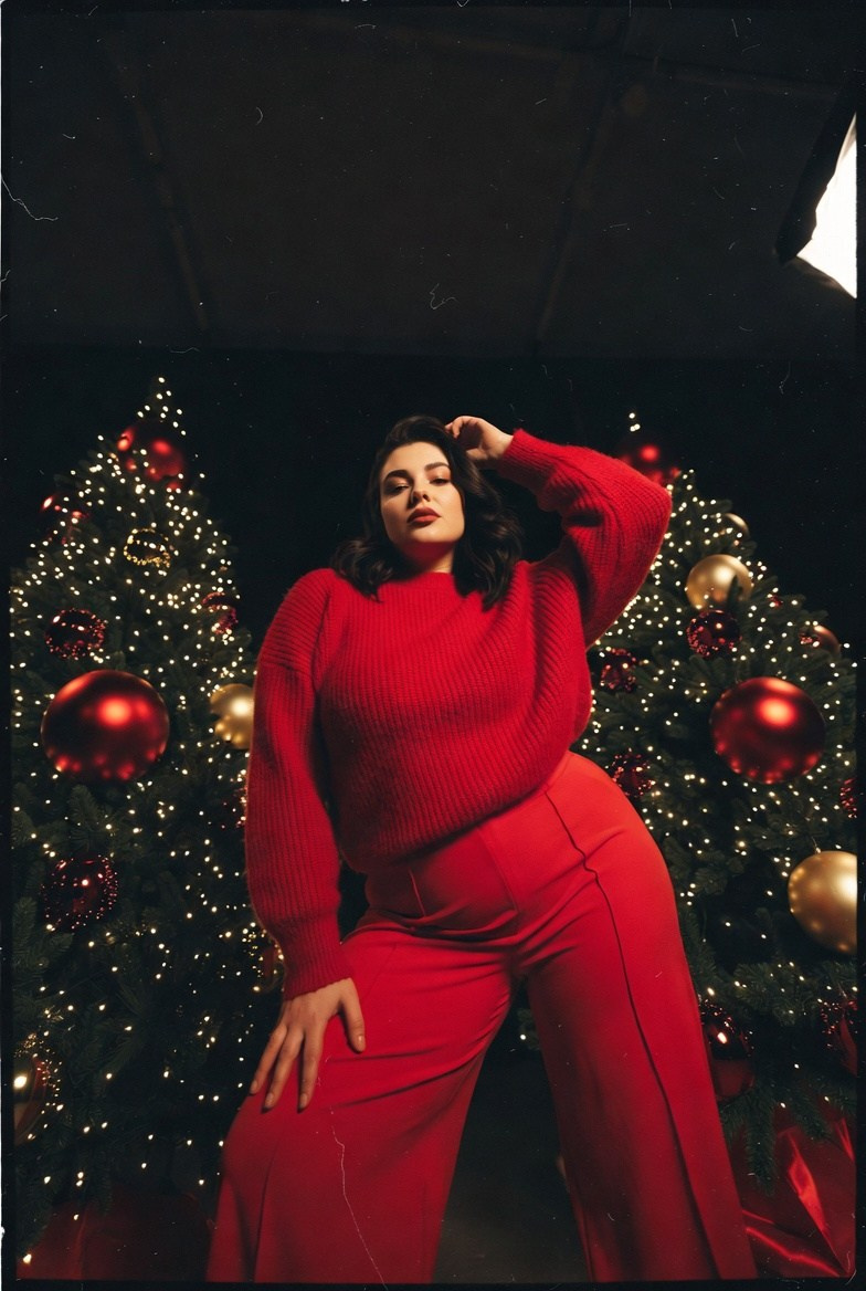 Плюс сайз в красном