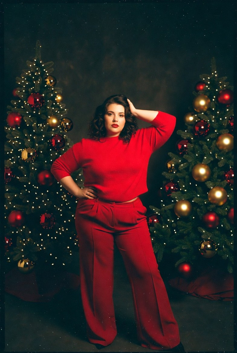 Плюс сайз в красном