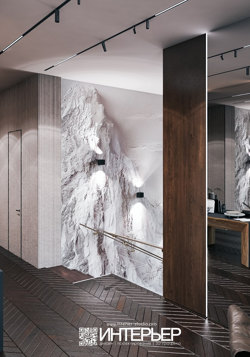Дом Тамирлана и Айшат. 2 этаж. Дизайн интерьера, 3D визуализация и 3D моделирование. Создание проектов и чертежей. КМВ: Кисловодск, Пятигорск, Ессентуки и удаленно
