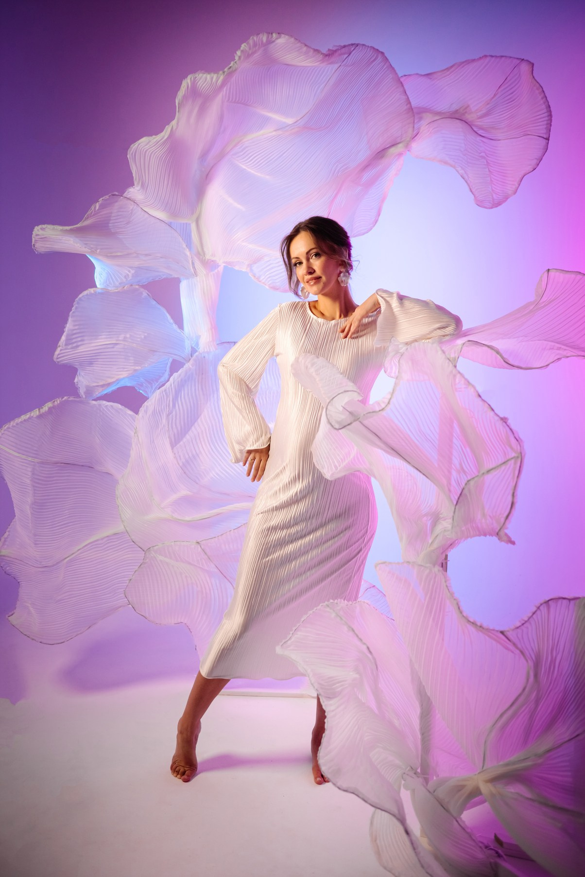 Беременность. Циклорама с вуалью. Свадебный и сеейный фотограф в Санкт-Петербурге Елена Худякова