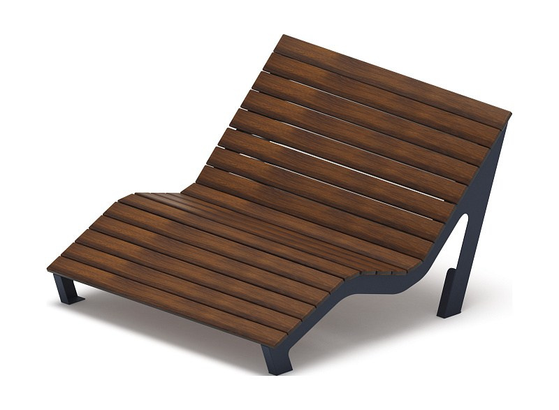 Шезлонг парковый - МФ 42.03.01-20 (Темный дуб) Д:1500 (под анкера) Габариты (ШхДхВ): 1690x1500x930 мм 