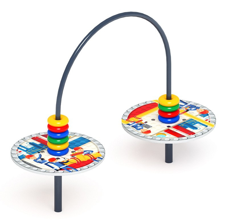 Счеты со столиком (конструктор) - Игровая панель - МФ 22.01.06-04.И1 Габариты (ШхДхВ): 1325х500х1000 Зона безопасности, мм: 3325х2500