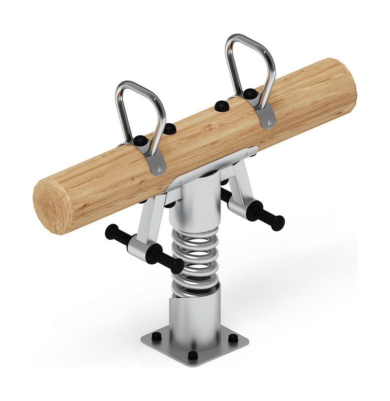 Качалка на пружине (Лиственница) ИО 22.24.01-Л Габариты (ШхДхВ): 1000х280х820 Зона безопасности, мм: 3000х2280 Возрастные ограничения 4-8 лет