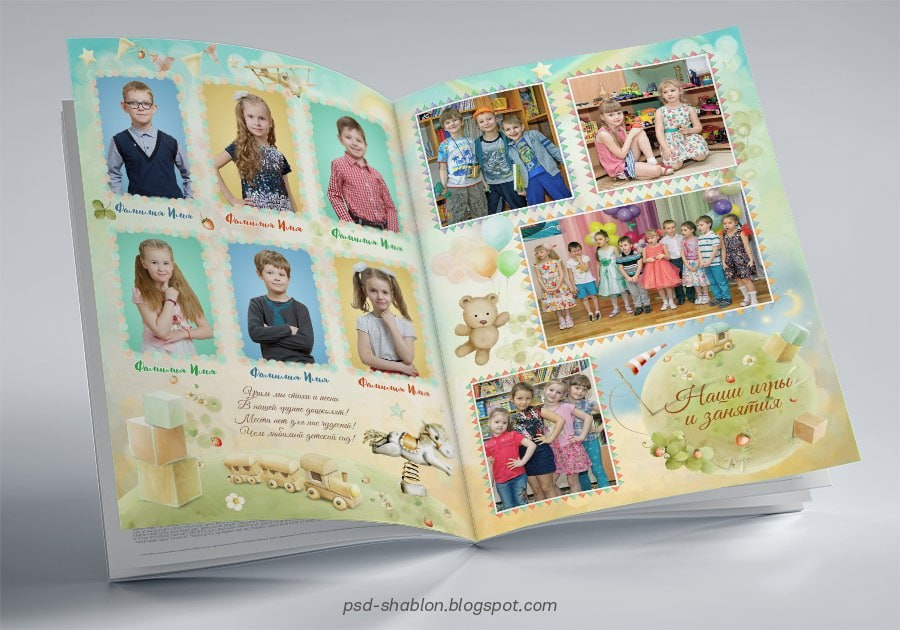 Выпускной альбом «Детская планета» для детского сада. Medlori fotobook Выпускные альбомы в Липецке Лариса Медведева