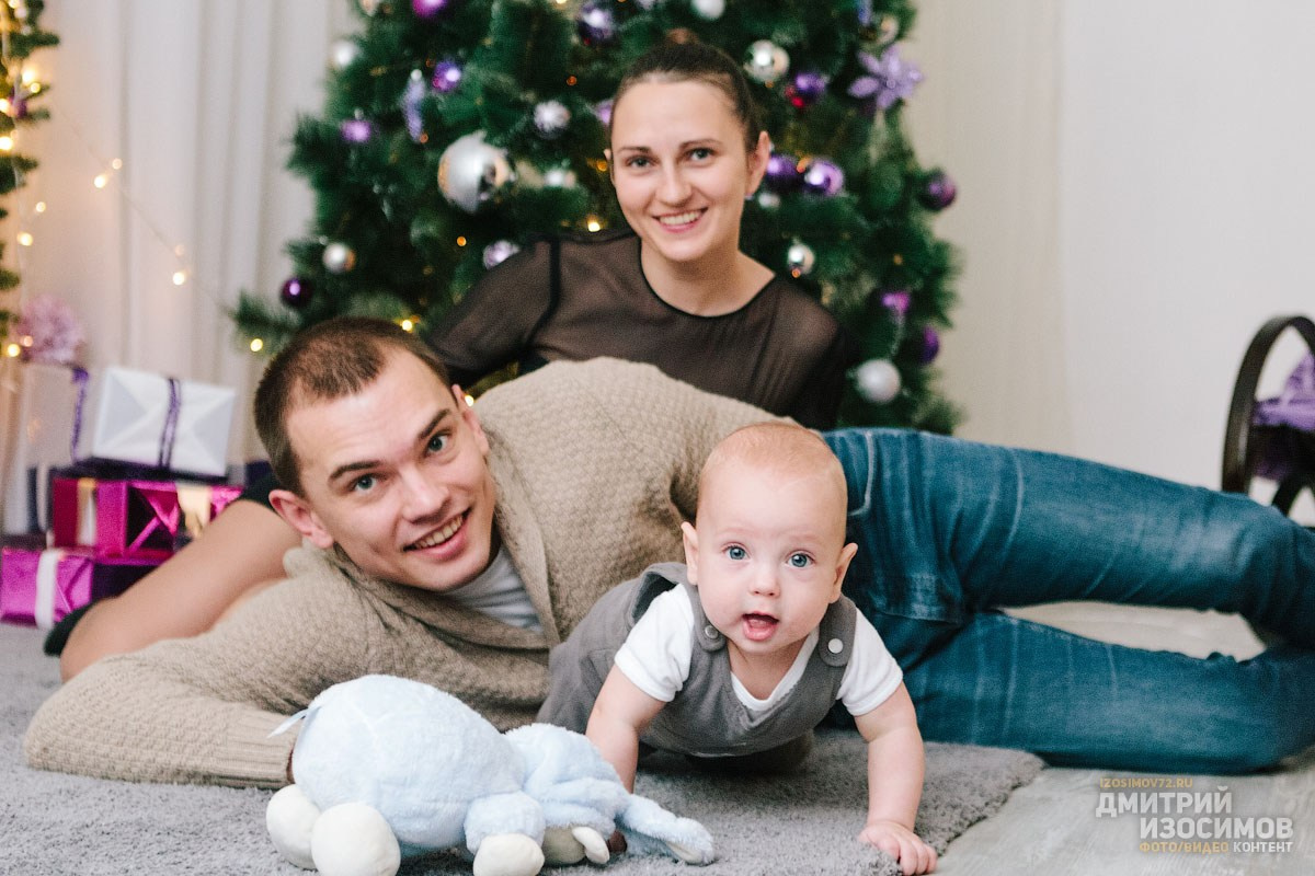 Семейная новогодняя фотосессия