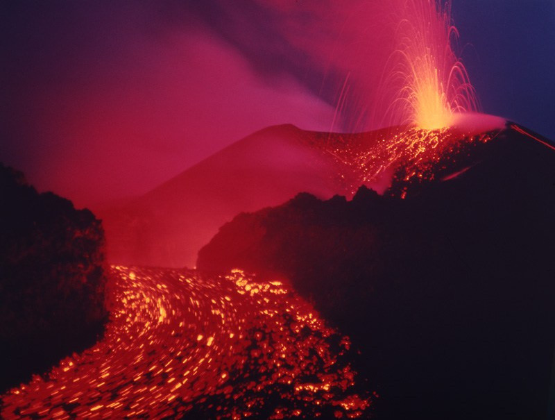 в-н Ключевской, лавовый поток. 1966г.