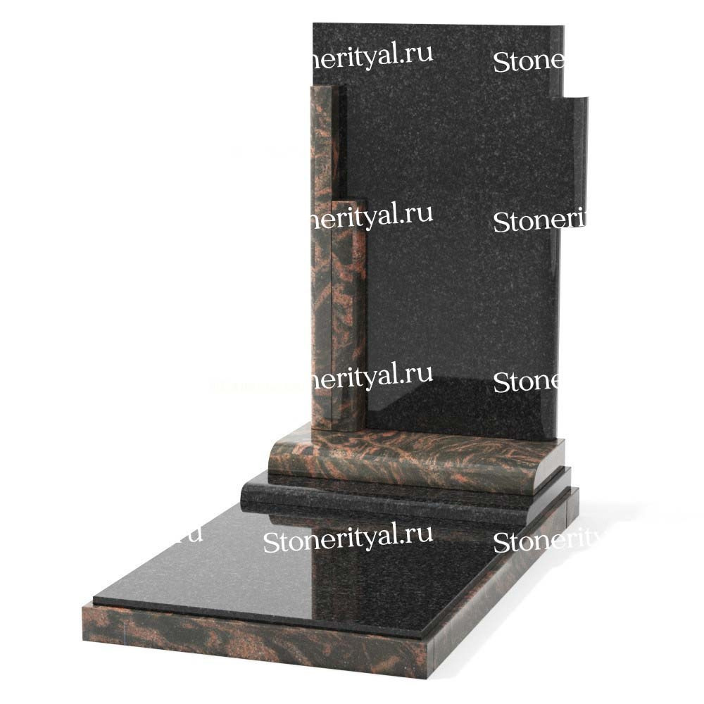 Комбинированные памятники на одного. Изготовление и установка памятников в Москве и МО