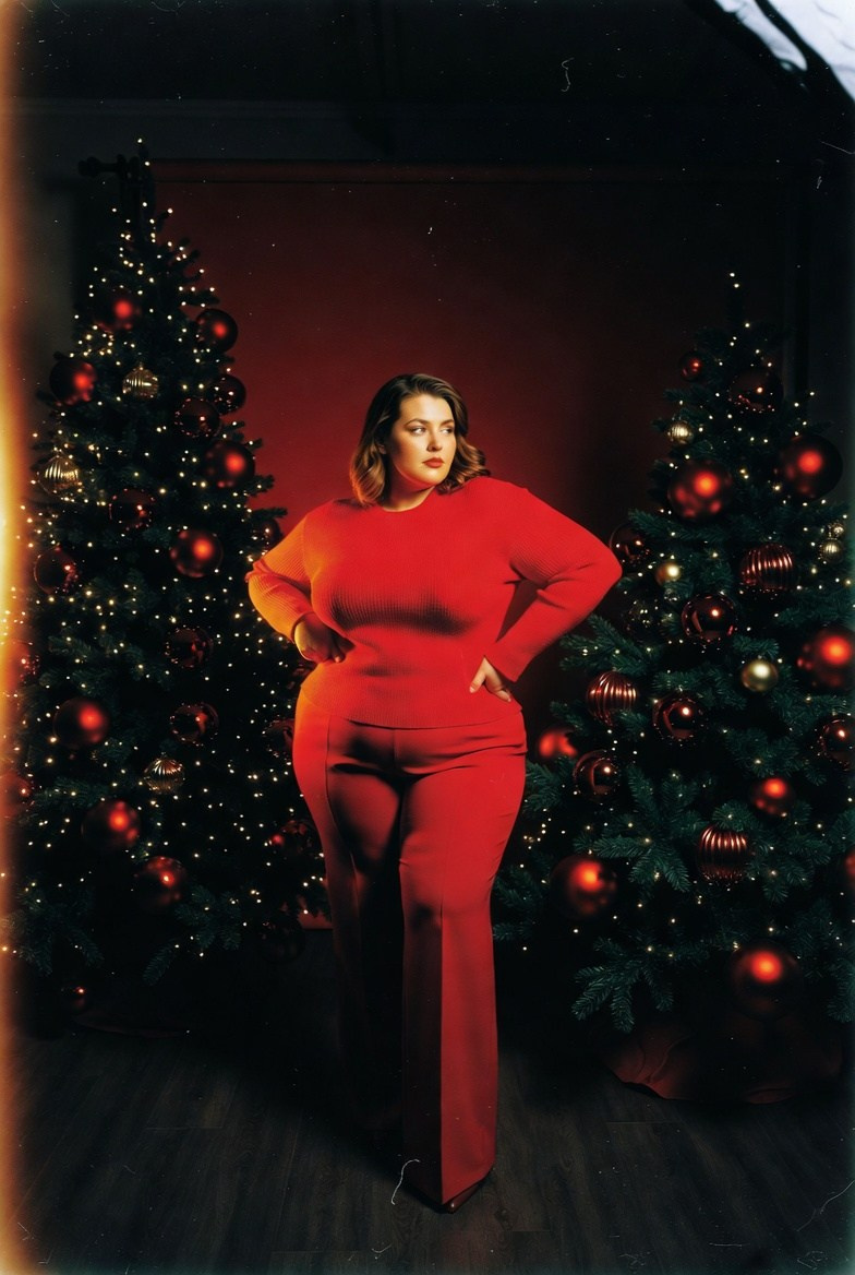 Плюс сайз в красном