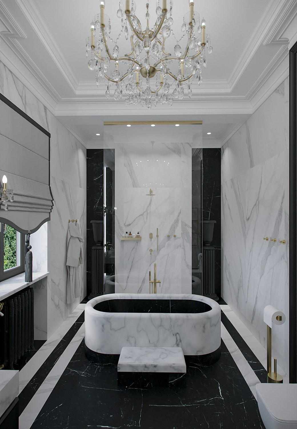 Неоклассическая мастер-спальня. Москва 2024. Александр Липатов архитектурный дизайн