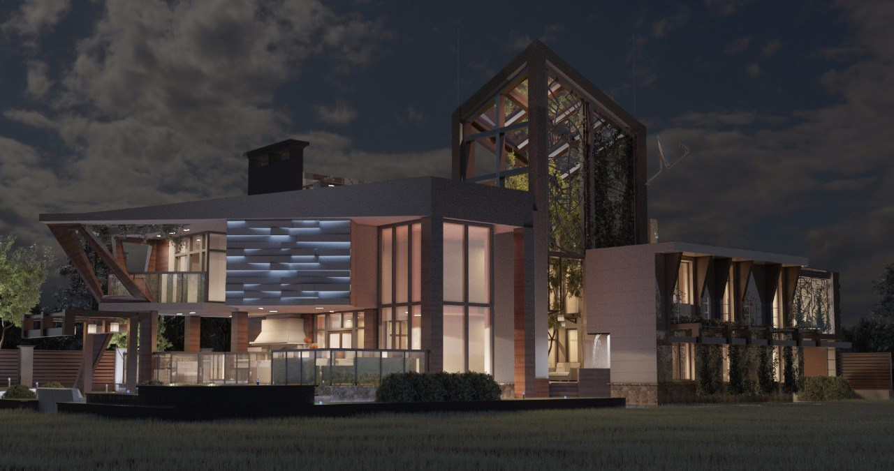 Проект частного дома в Москве в поселке художников