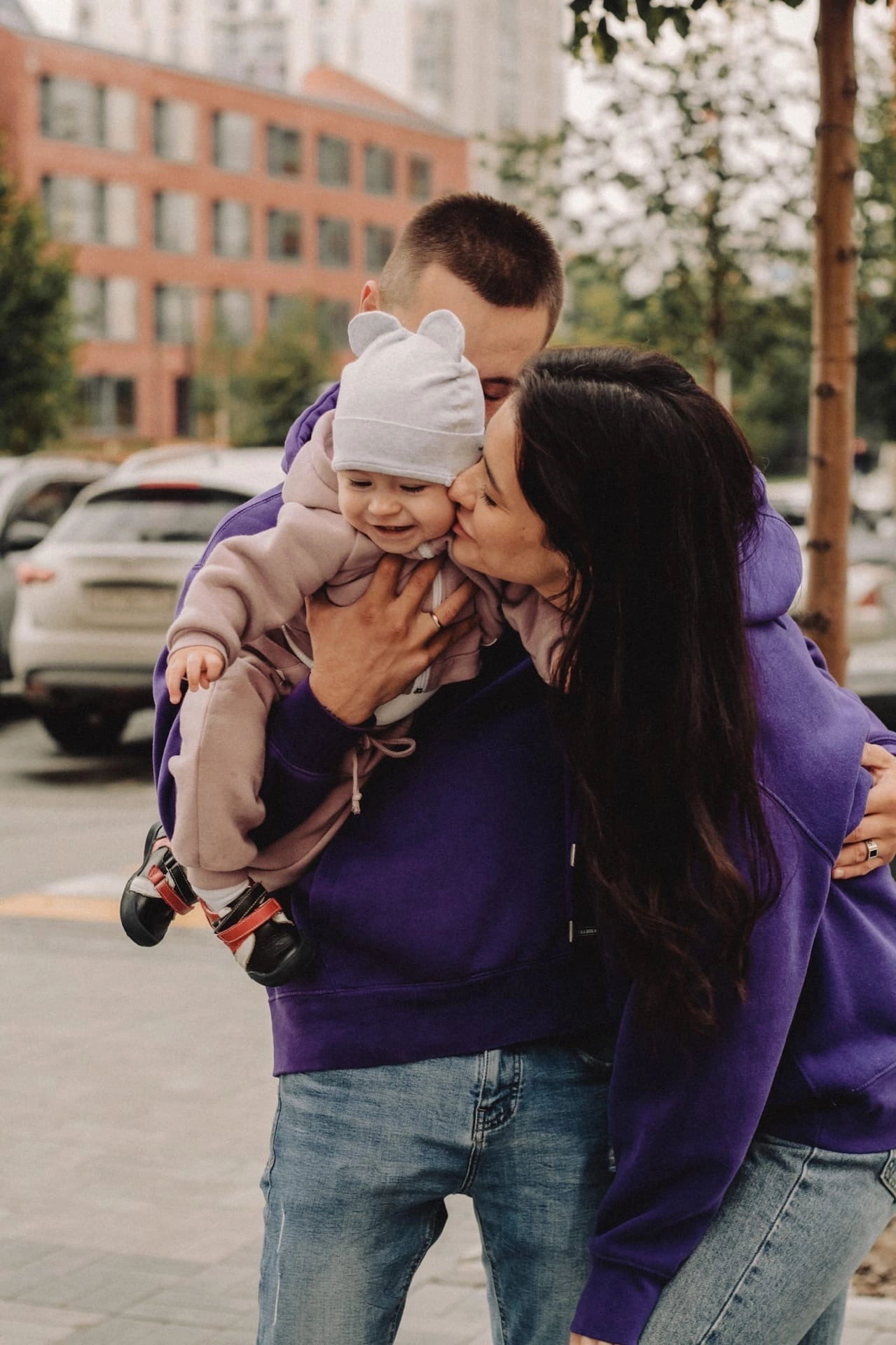 Анечка с папой и мамой. Семейный фотограф Полина Легачева