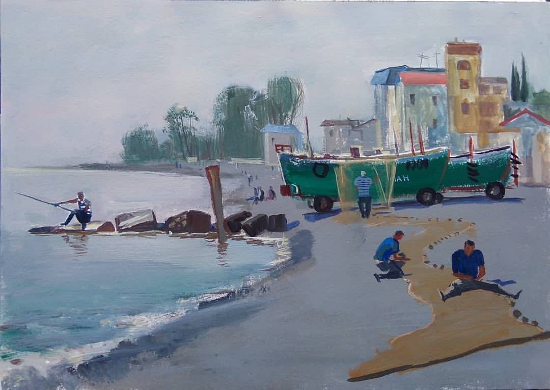 Море, рыбаки