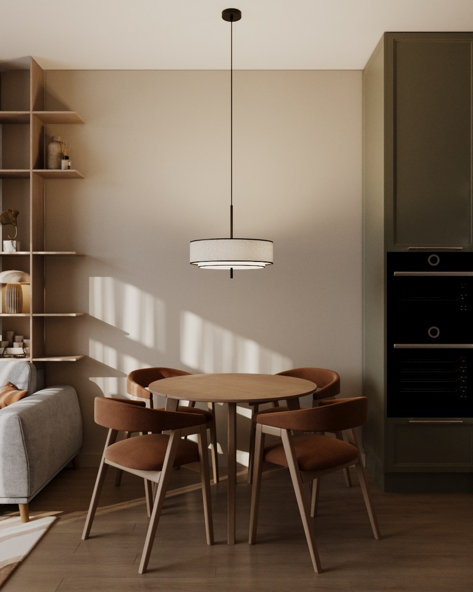 Кухня —гостиная ЖК Голландия. Визуализатор Векшина Елена