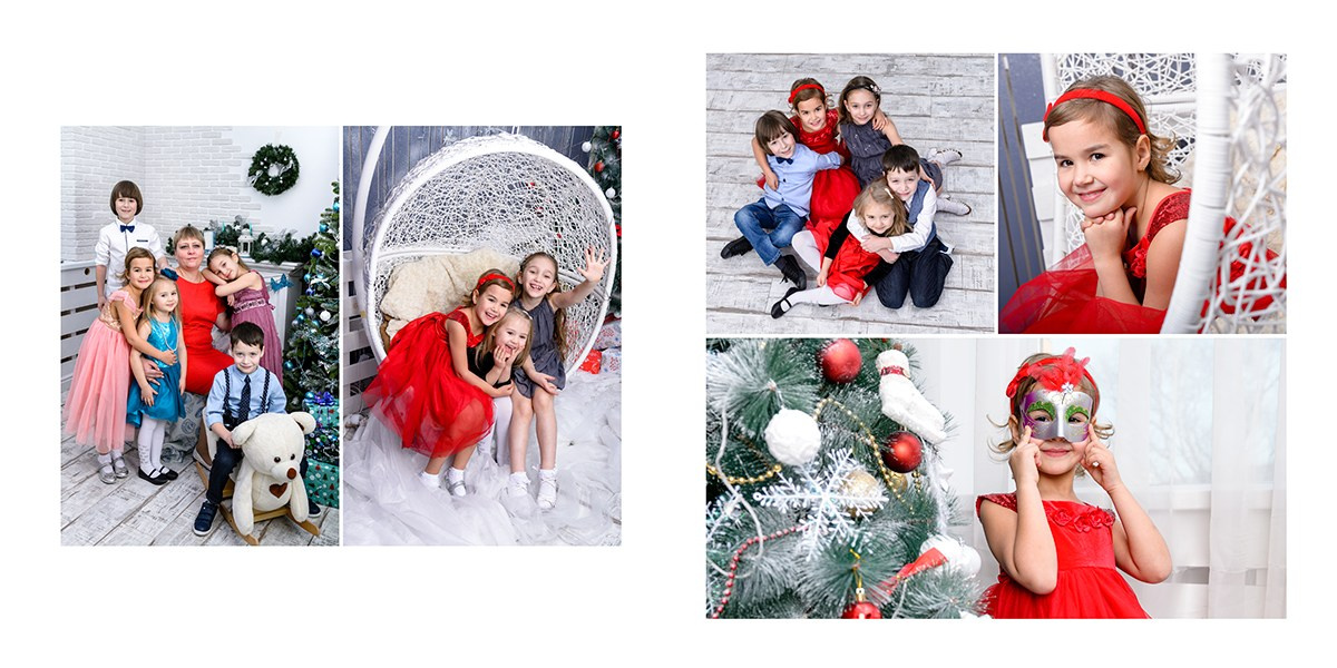 Примеры разворотов фотокниг для детского сада