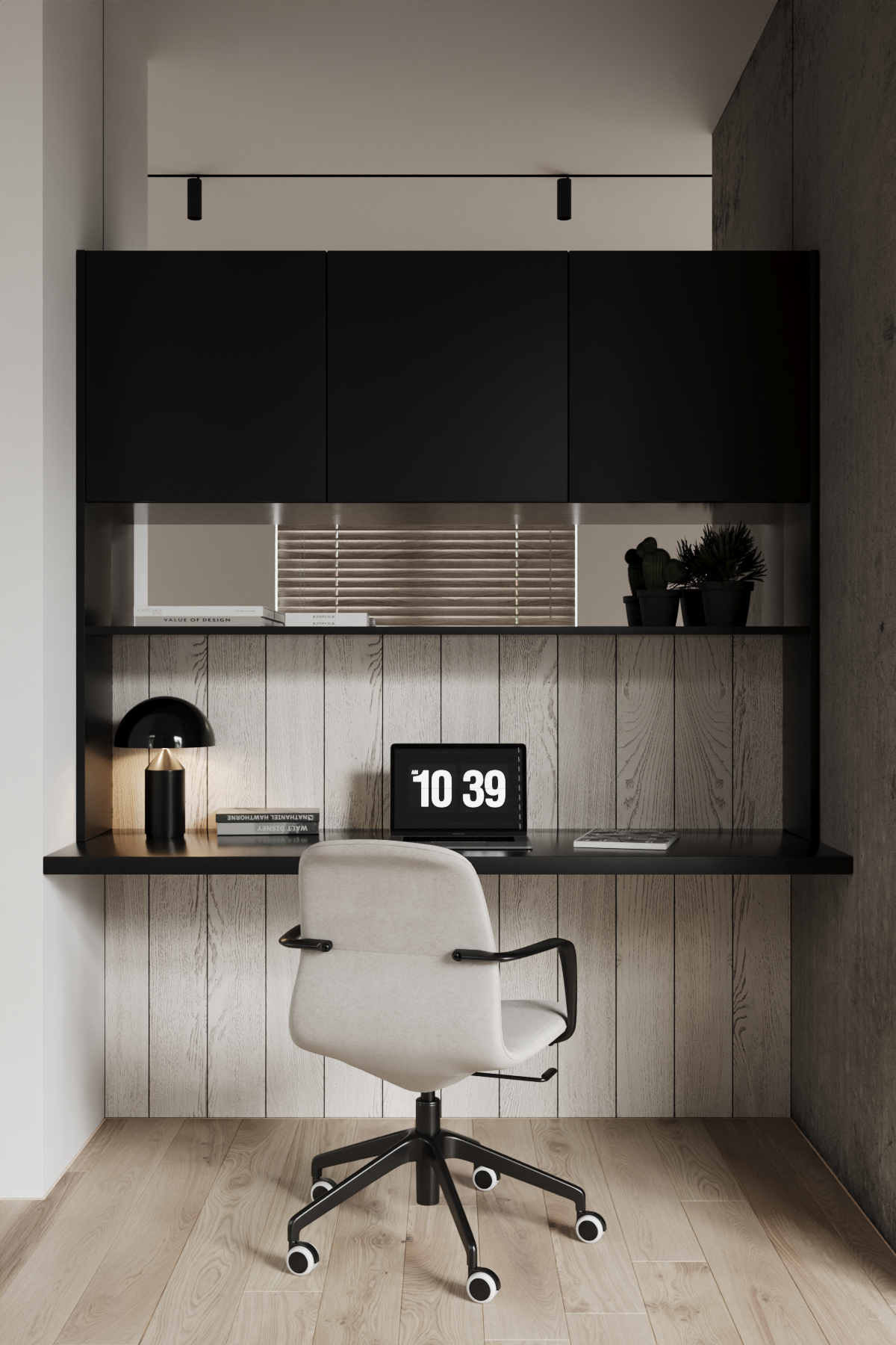 Grey. 3d interior visualizer Anastasia Lasitskaya