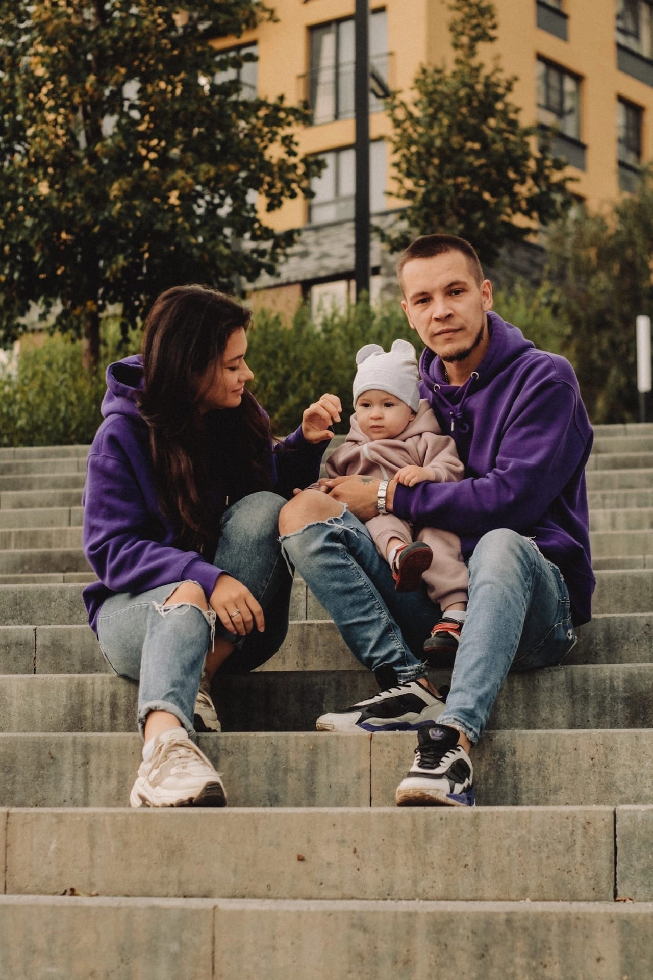 Анечка с папой и мамой. Семейный фотограф Полина Легачева