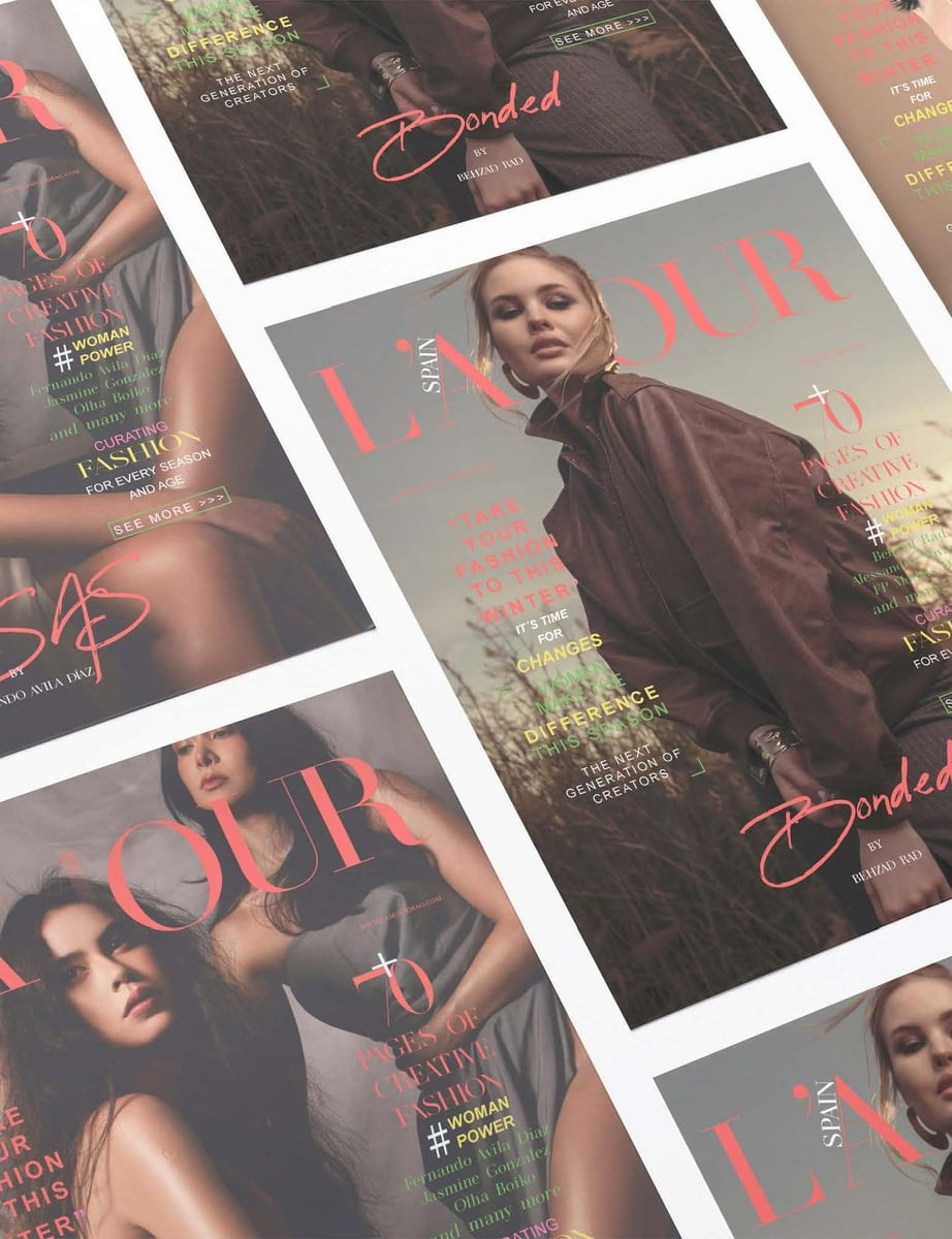 Моя работа на обложке испанского издания L'AMOUR Magazine. Стилист Анастасия Рашевская