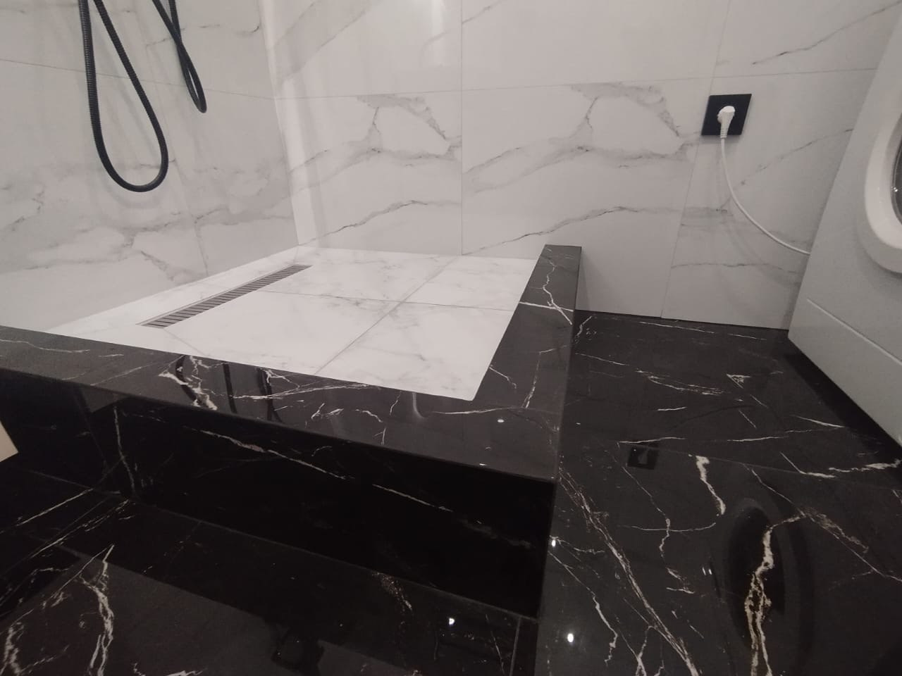 Ванная комната (ул. Залесная д. 5а). Ремонт санузла, туалета, ванной под ключ в Казани. Укладка плитки