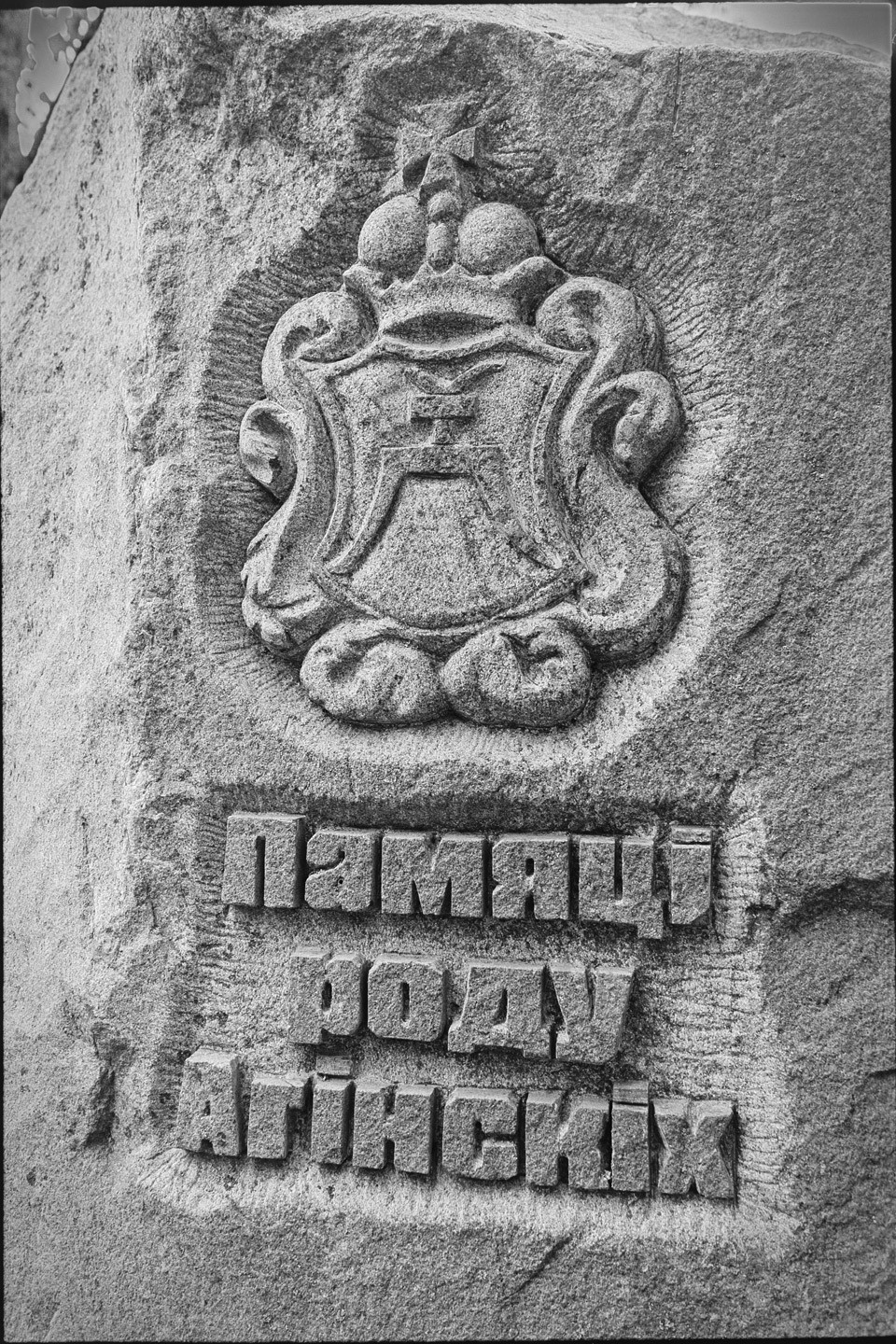 Герб рода Огинских. Плёнка Kodak 100 TMX