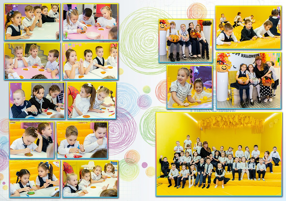 Школьная фотокнига для младших классов, дизайн "Карандаши". Школьный фотограф в Евпатории