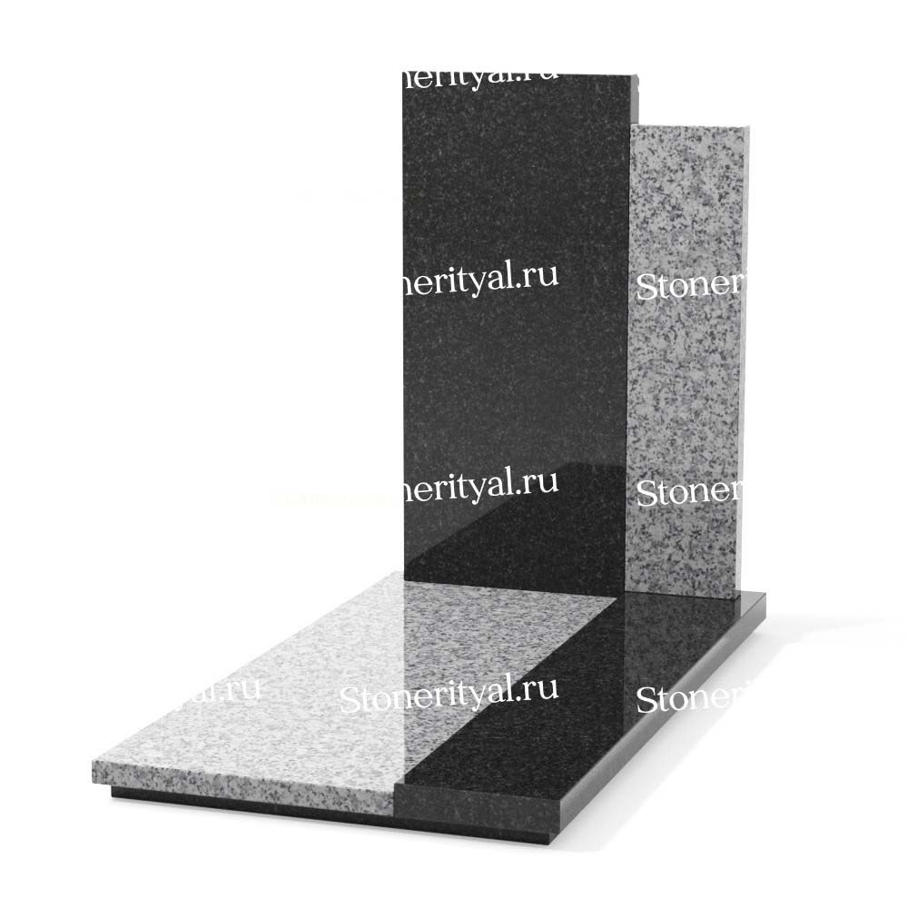 Комбинированные памятники на одного. Изготовление и установка памятников в Москве и МО