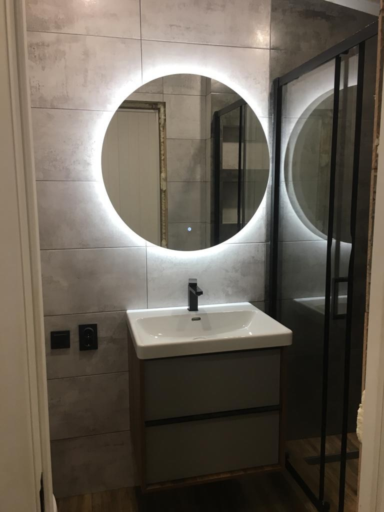 Ванная комната (с. Лесные Моркваши ул. Береговая д. 11). Ремонт санузла, туалета, ванной под ключ в Казани. Укладка плитки