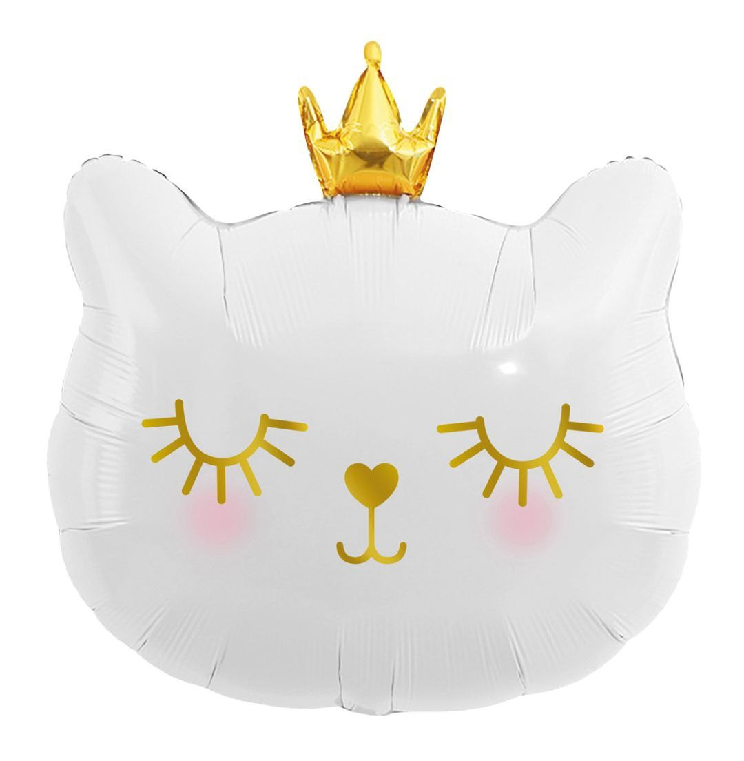 Фольгированный шар  котенок с короной 74 см, 800 рублей