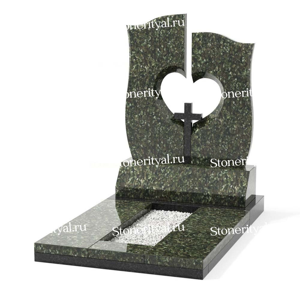 Комбинированные памятники на одного. Изготовление и установка памятников в Москве и МО