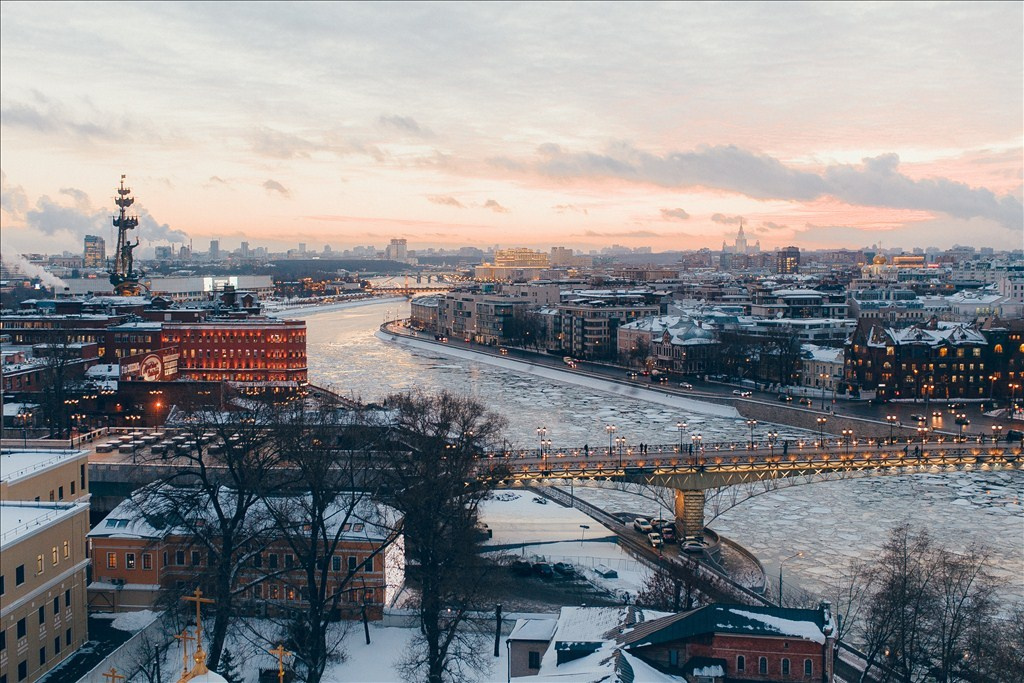 Москва в Январе