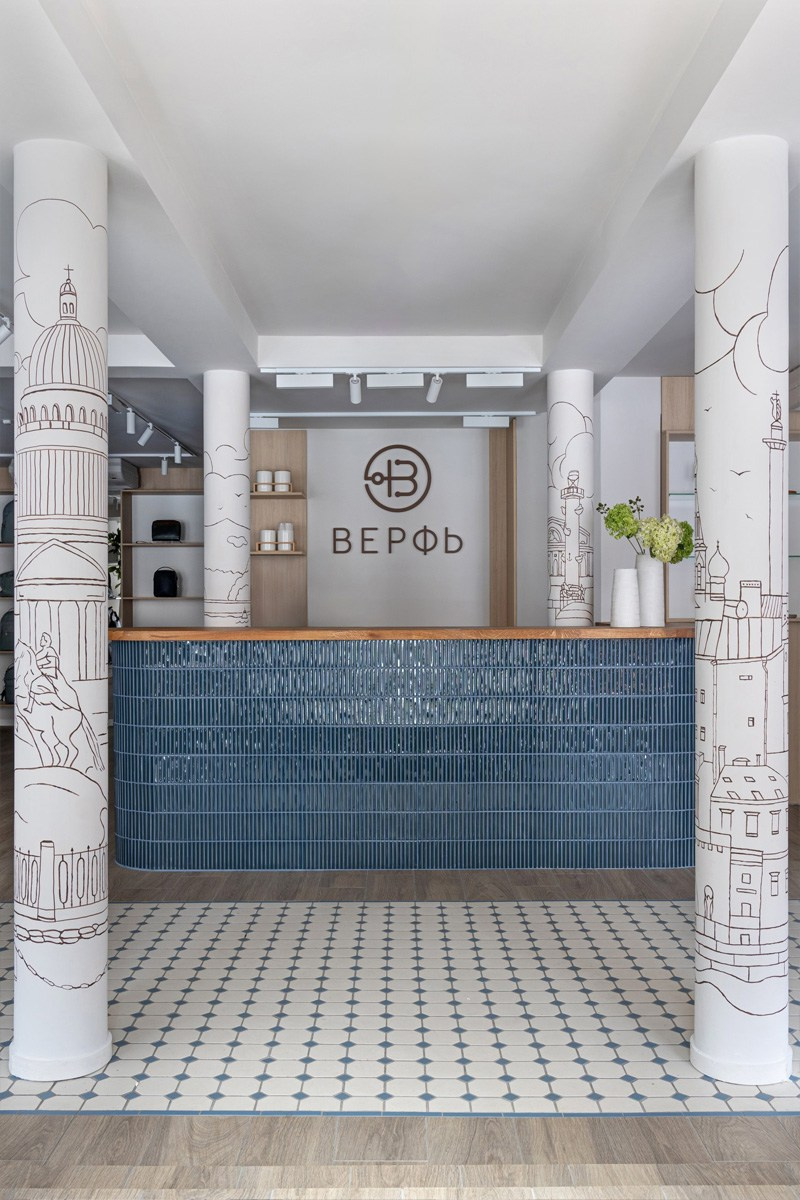 Nizhny Novgorod, Bolshaya Pokrovskaya 9, together with designer Yana Meglitskaya. Olga Goldina architectural interior design, styling and staging