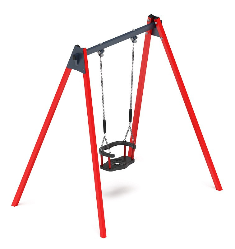 Качели М1 (красный) - ИО 11.М.01.03-01.И1 Габариты (ШхДхВ): 1995х1450х2070 Зона безопасности, мм: 2000х7000 Возрастные ограничения от 3 лет, весом не более 70 кг