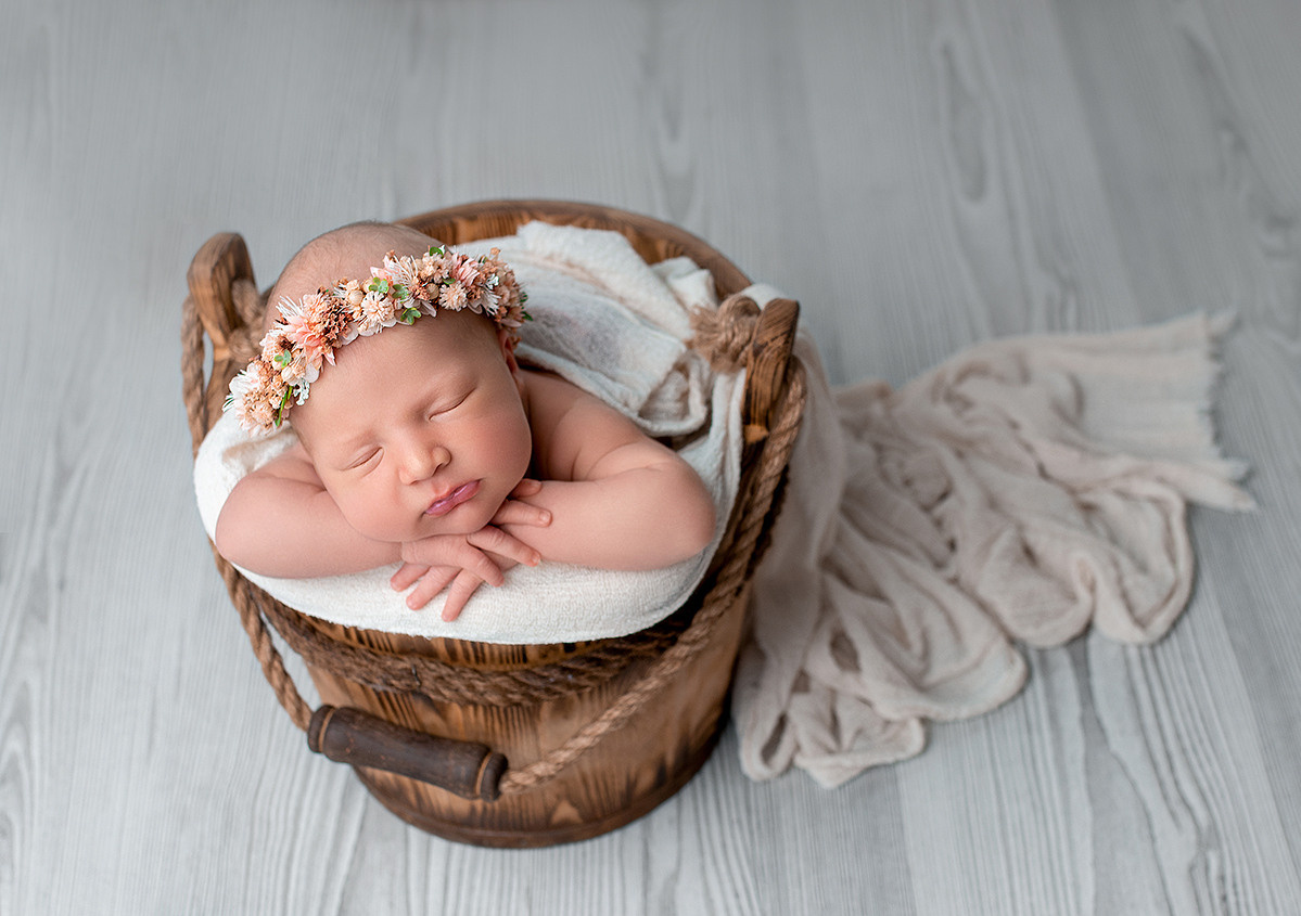 Newborn съёмка Аришы. Фотограф новорождённых и малышей до года в Москве и Московской области