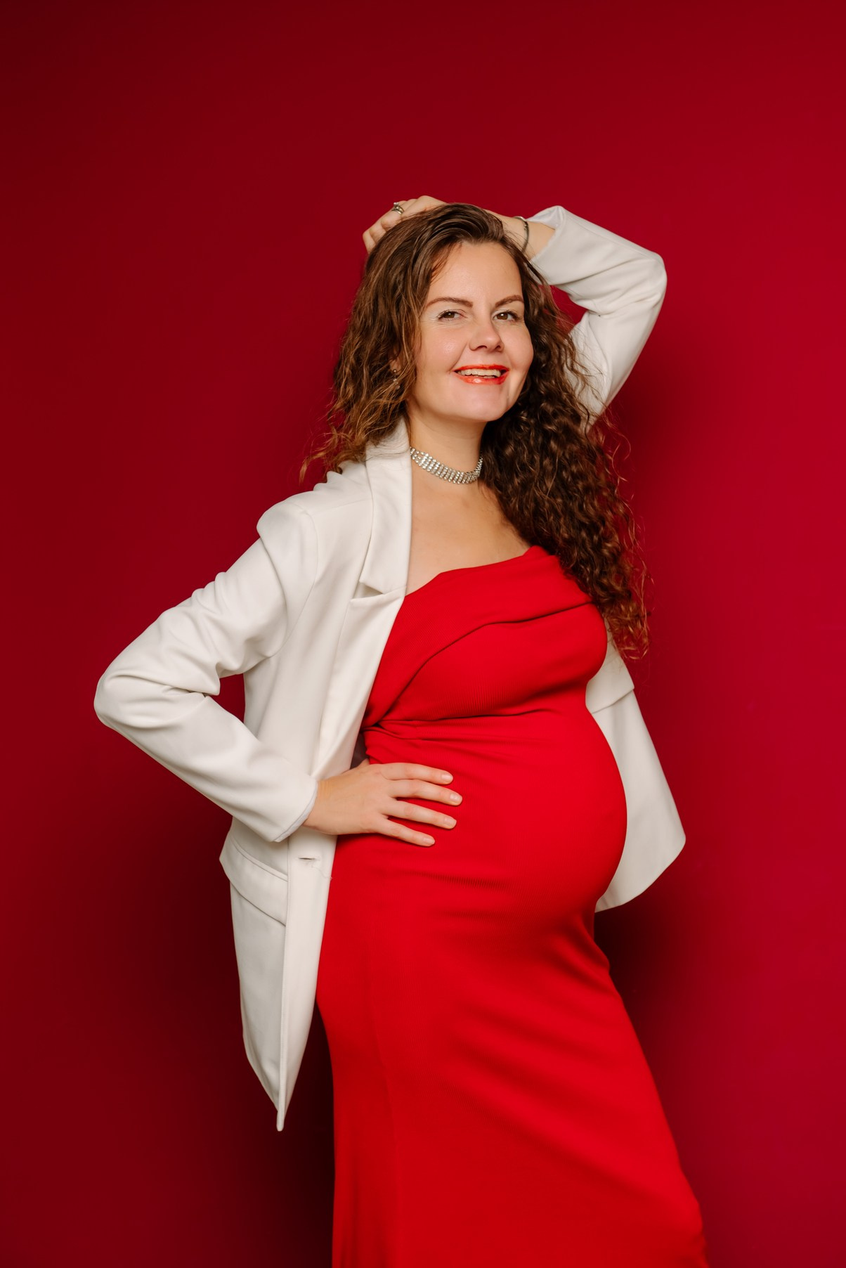 Беременность. В красном. Свадебный и сеейный фотограф в Санкт-Петербурге Елена Худякова