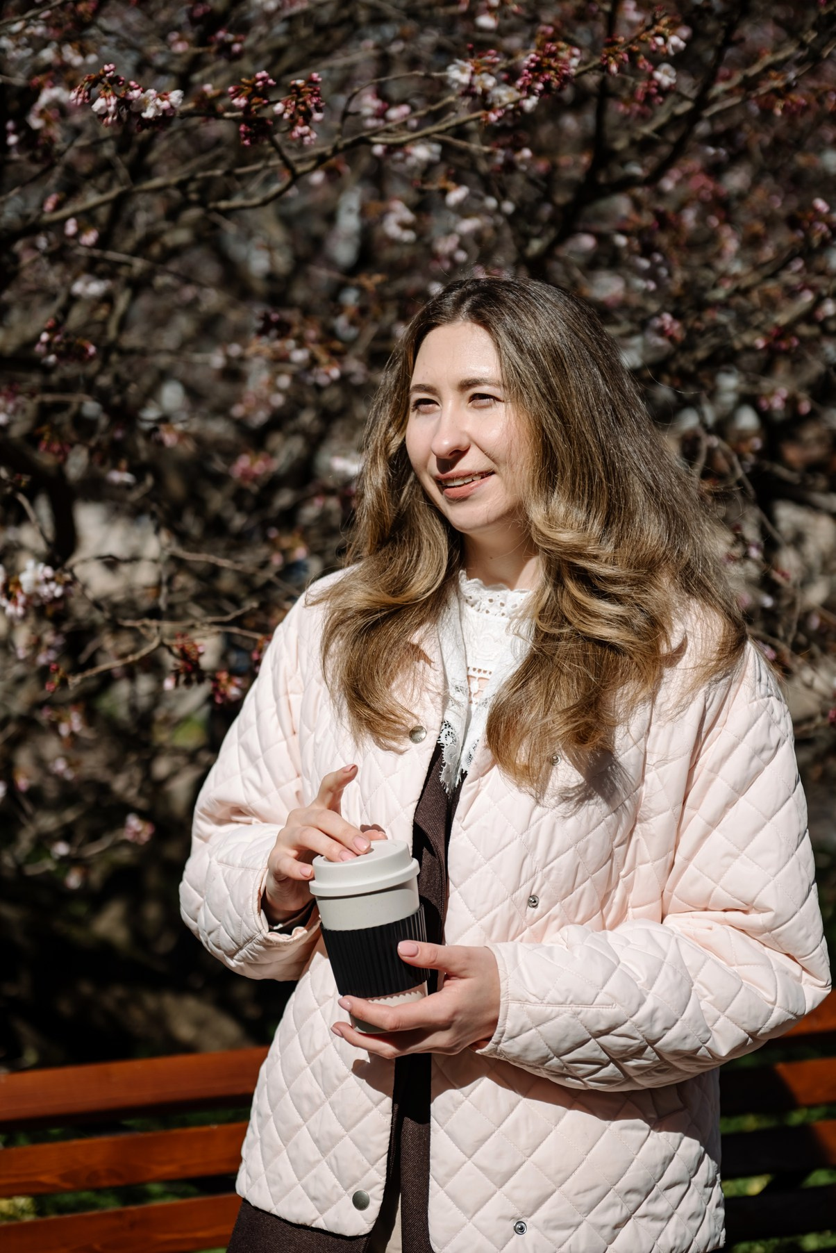 Марина с сакурой. Свадебный и семейный фотограф в Санкт-Петербурге Елена Худякова