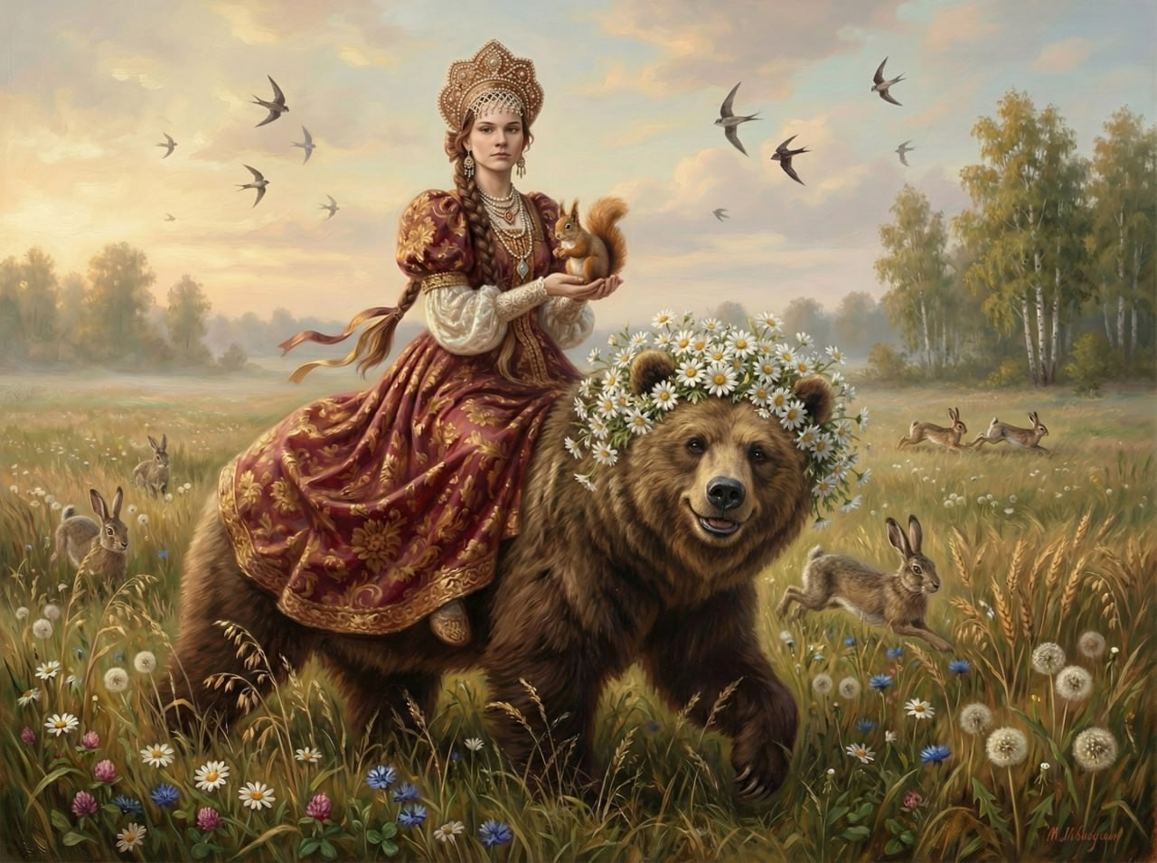 Варюша и медведь. Шаблоны и дизайны выпускных альбомов и фотокниг