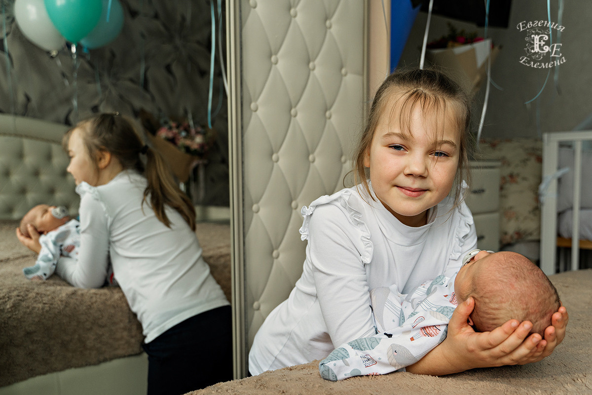 Выписка из роддома. Семейный и портретный фотограф в Санкт-Петербурге Евгения Елемена