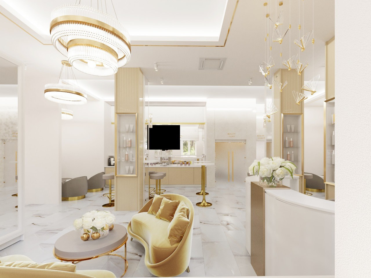 Проект Косметологического центра в старинном здании Екатеринбурга. Интерьерный дизайнер и художник. Локация в г. Екатеринбурге беру проекты в разных странах