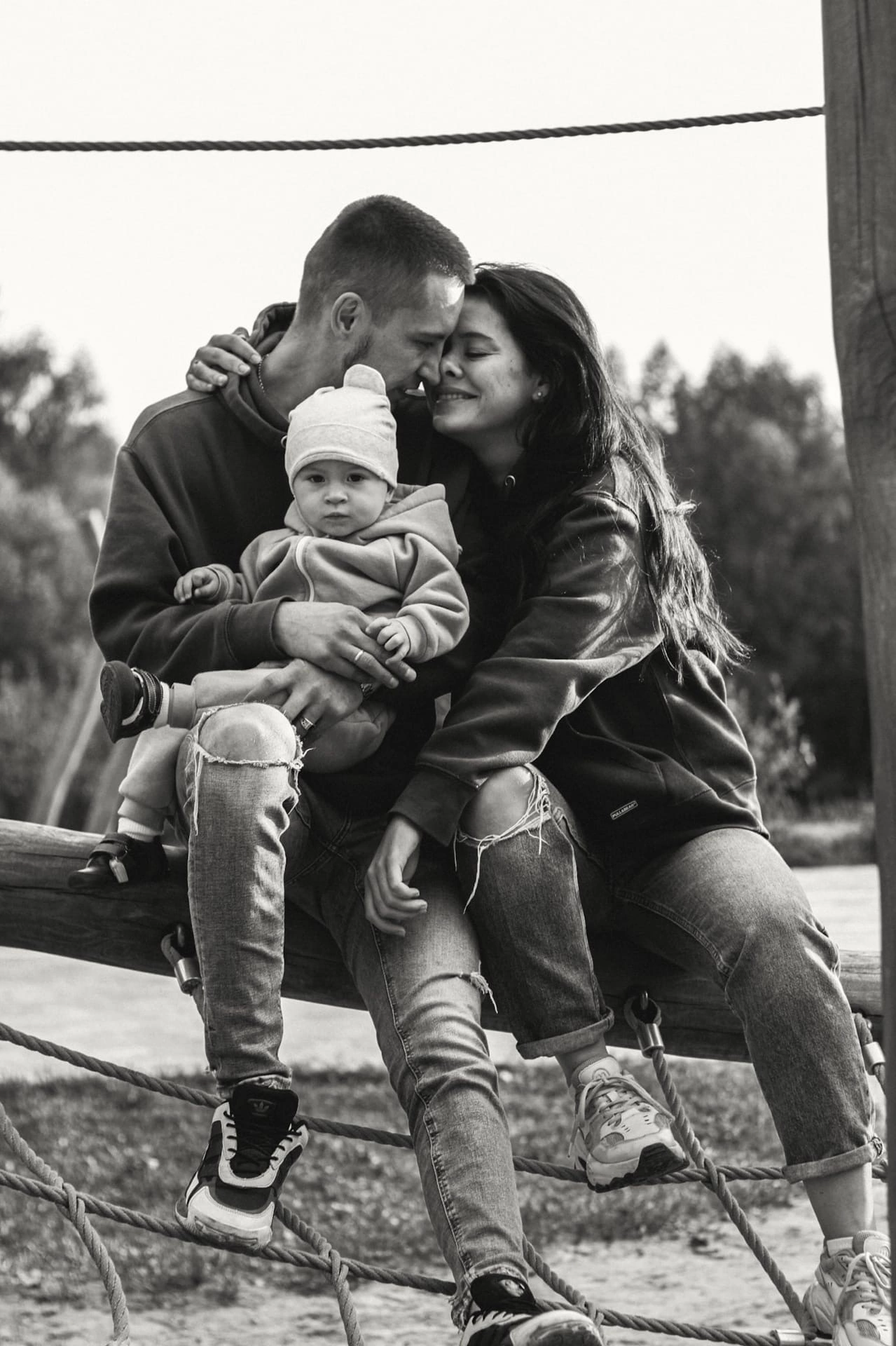 Анечка с папой и мамой. Семейный фотограф Полина Легачева