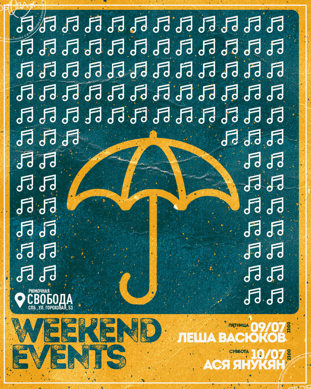 WEEKEND EVENTS. Spaidi Design | Graphic Design