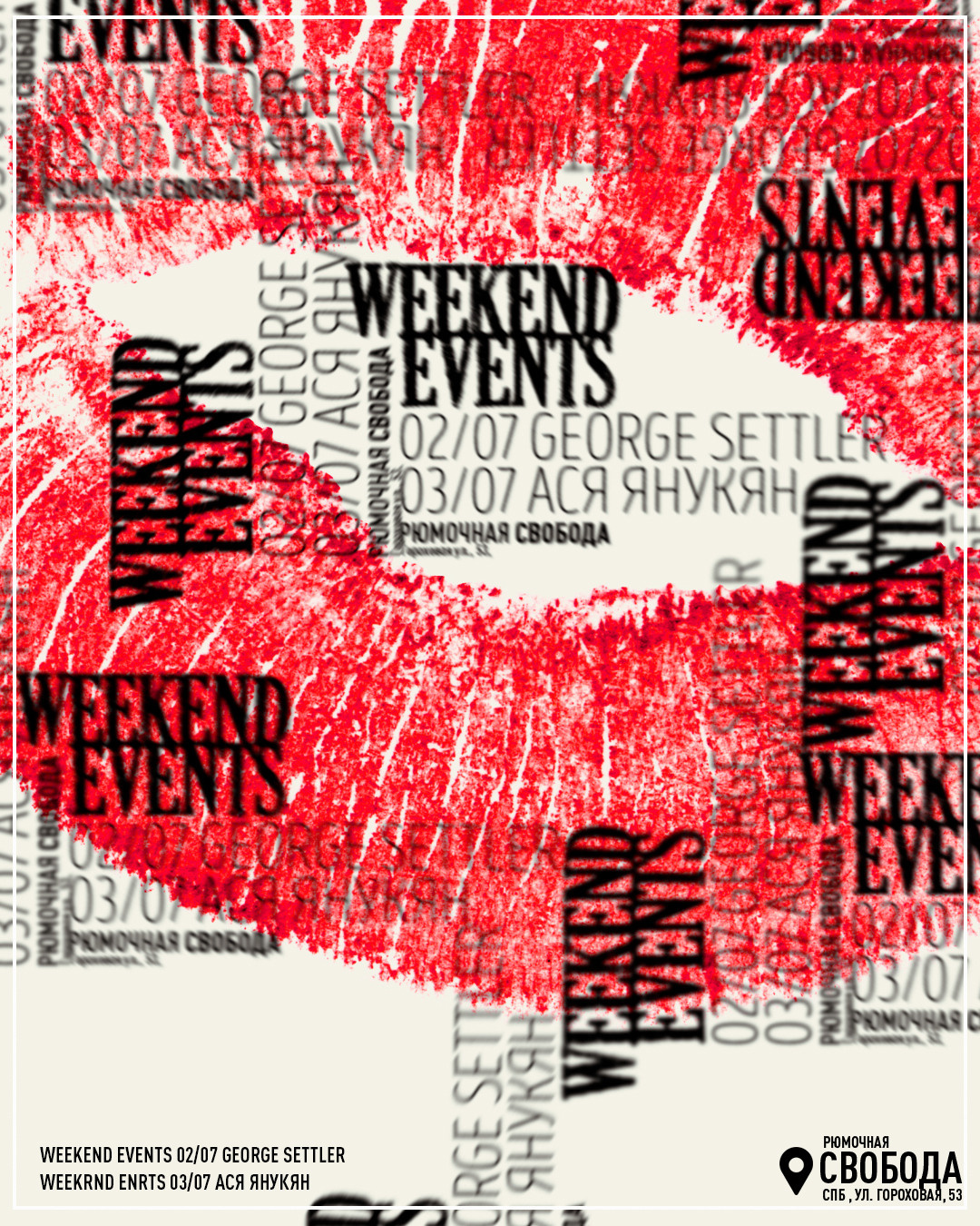 WEEKEND EVENTS. Spaidi Design | Graphic Design