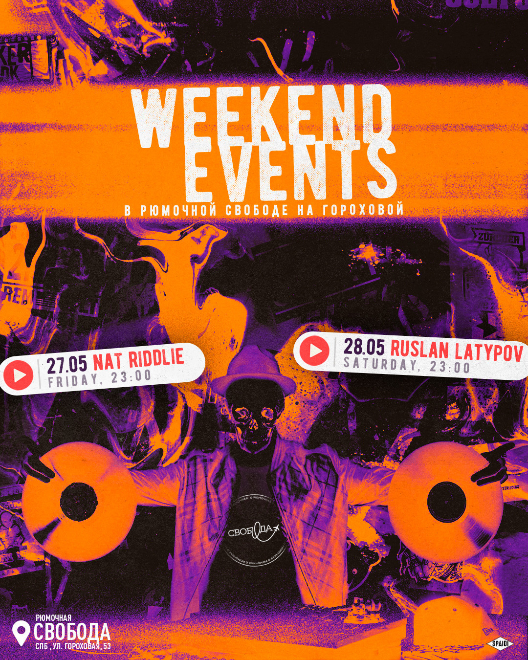 WEEKEND EVENTS. Spaidi Design | Graphic Design