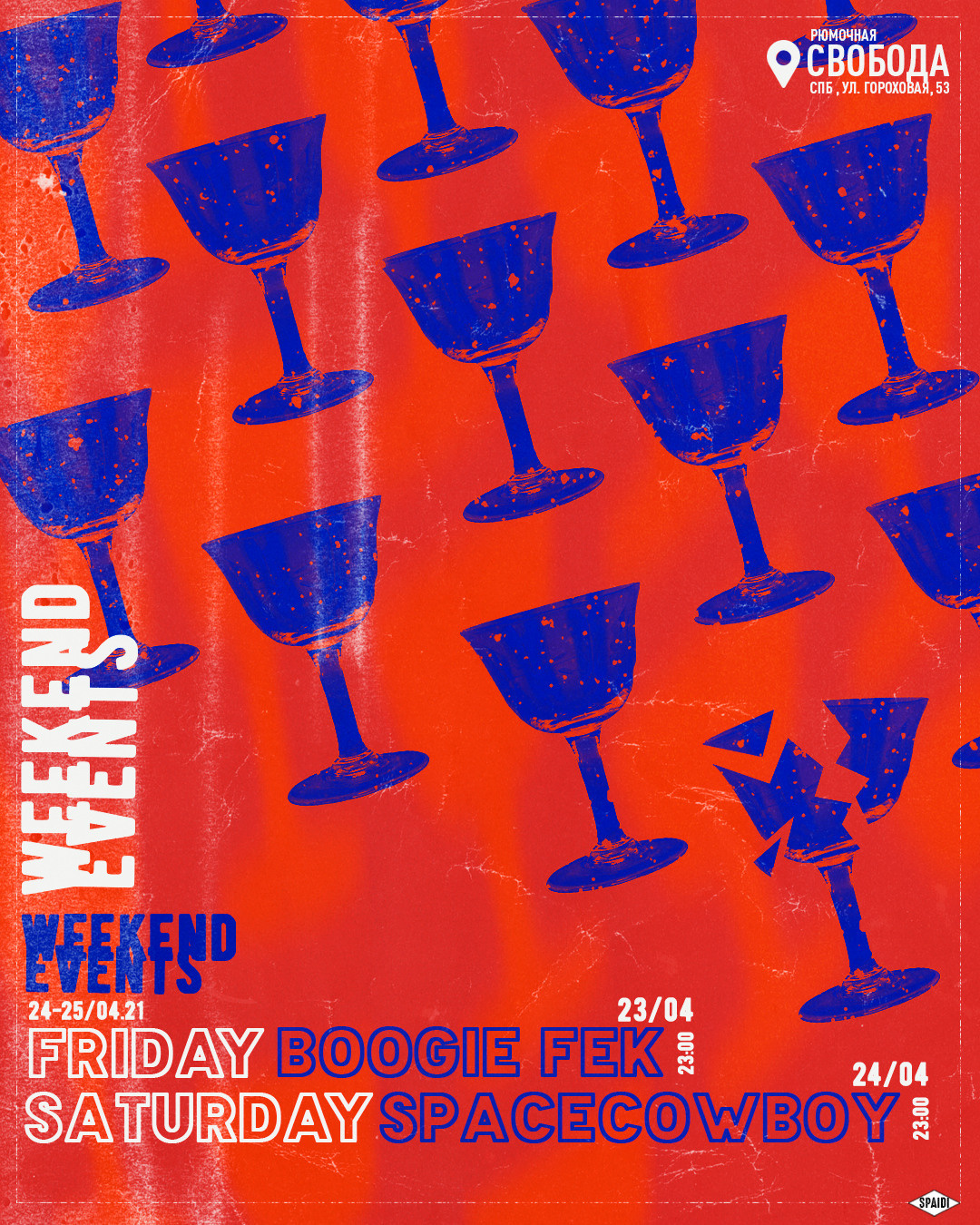 WEEKEND EVENTS. Spaidi Design | Graphic Design