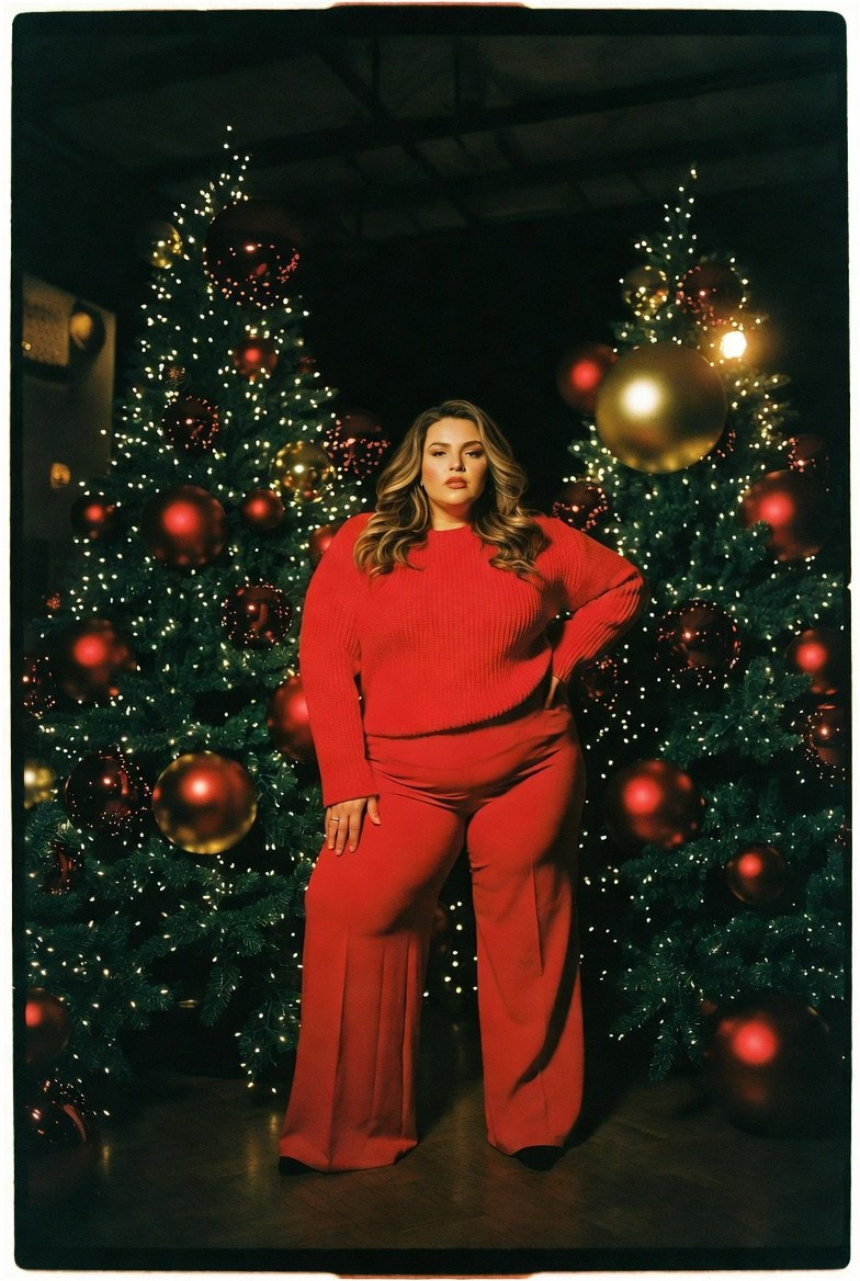 Плюс сайз в красном