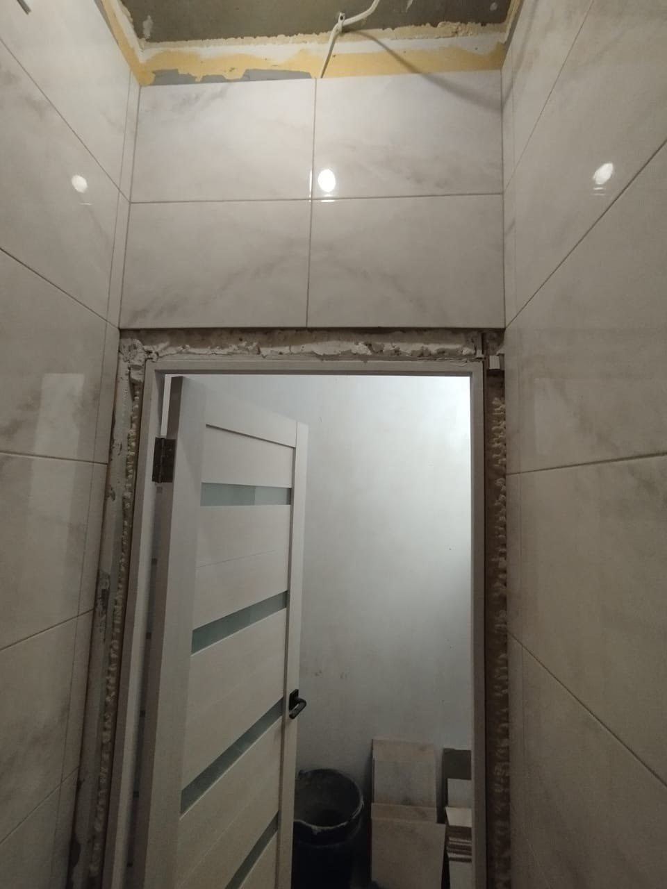 Ванная комната (ул. Тэцевская д. 4а). Ремонт санузла, туалета, ванной под ключ в Казани. Укладка плитки