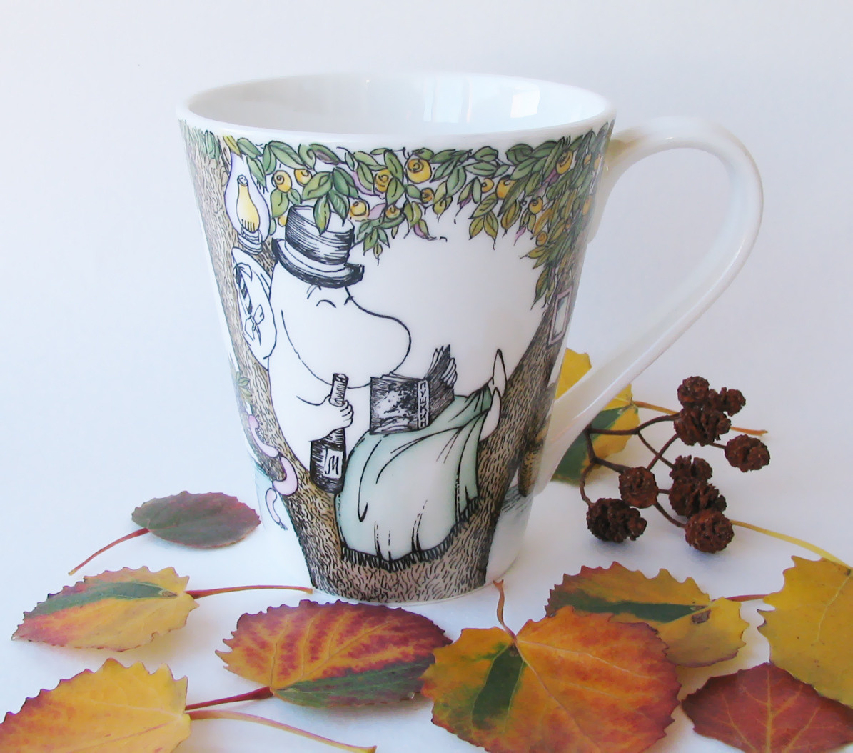 Индивидуальные заказы по росписи фарфора. Кружка Муми-папа.
